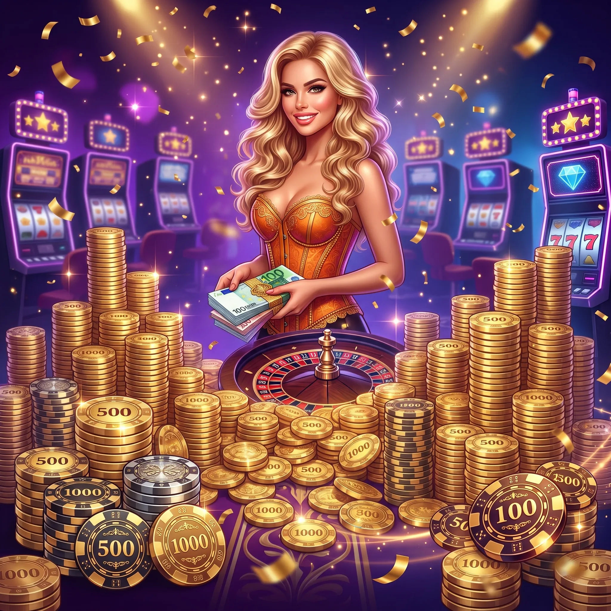 Bonus powitalny Vox Casino – atrakcyjna dziewczyna z wygraną, ruletka i sloty online